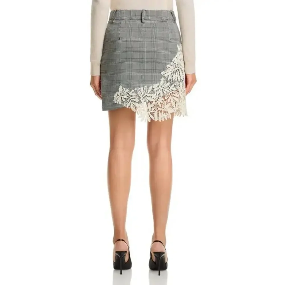 NWT Essential Antwerp Interior Crochet Mini Skirt Gray Size 44
